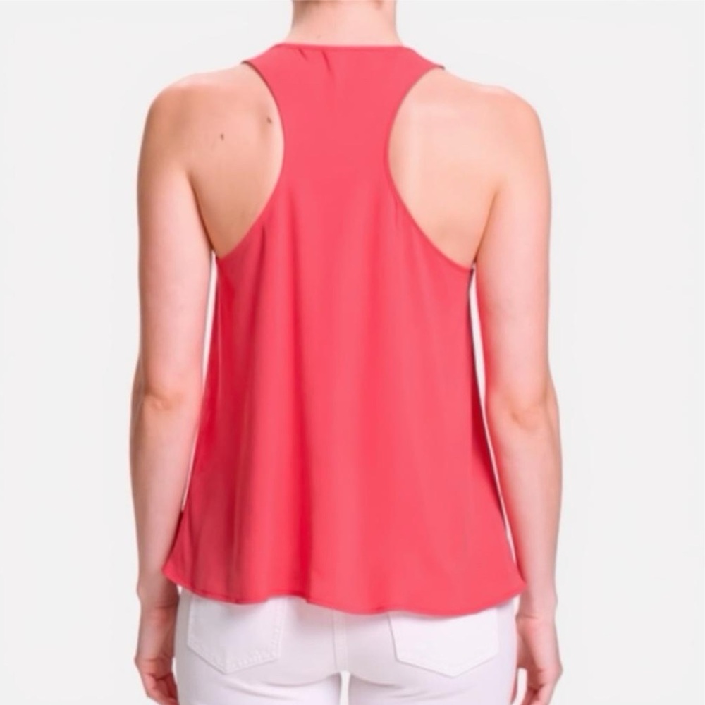 Parker Womens Silk Tank Top Beaded Orange Size XS Asymmetric Hem Boho Resortwear - Picture 14 of 14